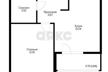 Фото №3: 1-комнатная квартира 33 м² - Краснодар, мкр. жилой комплекс Облака, ул. имени Генерала Корнилова, 9