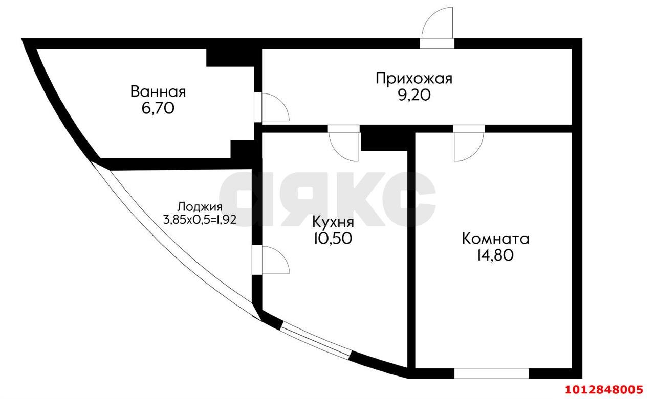 Фото №9: 1-комнатная квартира 45 м² - Краснодар, жилой комплекс Фонтаны, ул. Воронежская, 47Д