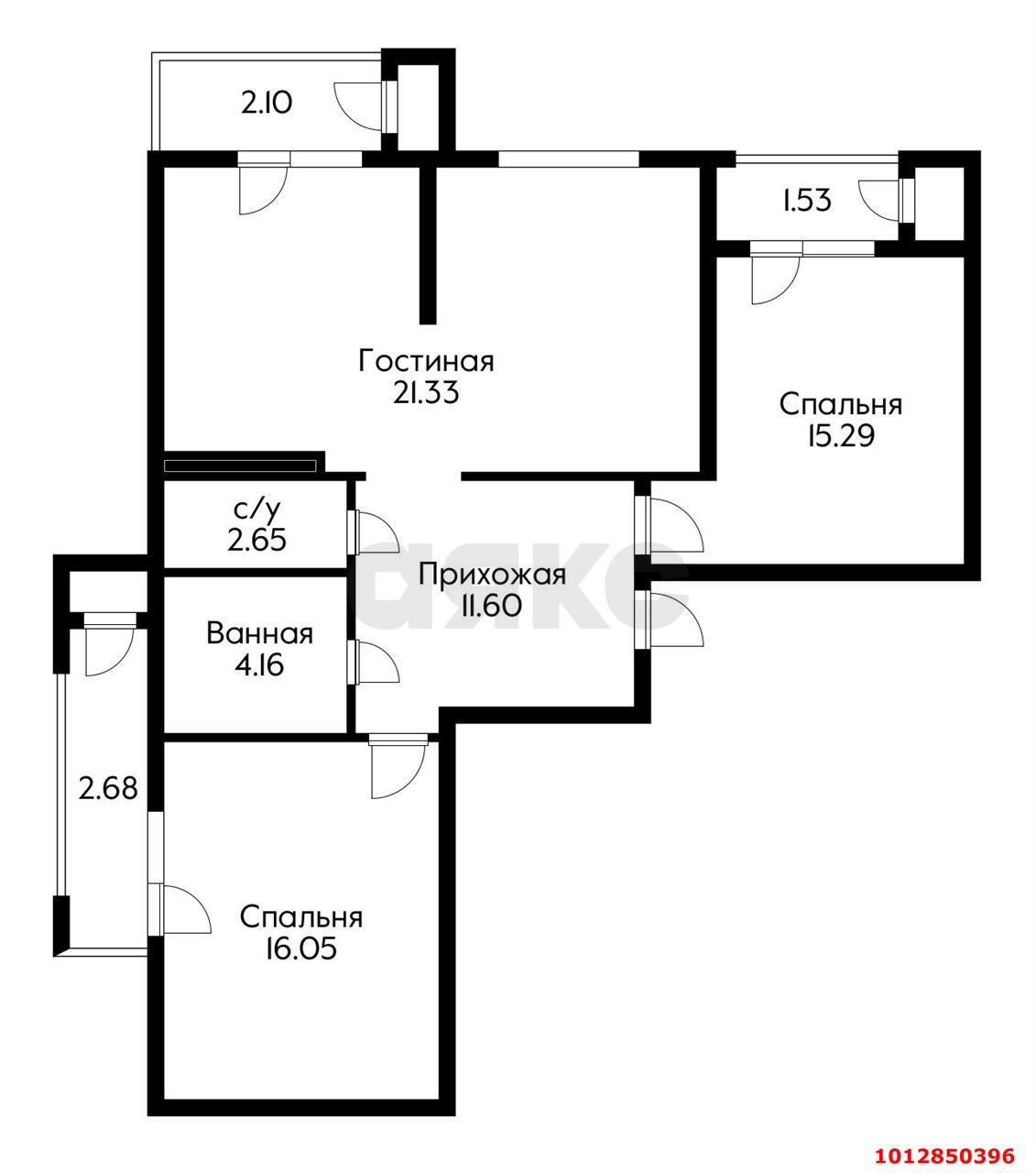 Фото №15: 3-комнатная квартира 83 м² - Краснодар, жилой комплекс Стрижи, ул. Автолюбителей, 1Гк1