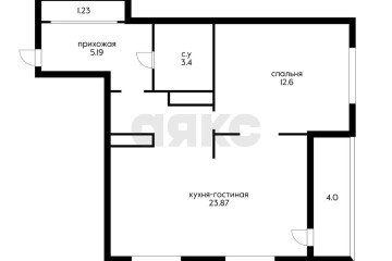 Фото №2: 2-комнатная квартира 45 м² - Краснодар, мкр. жилой комплекс Иван да Марья, ул. Автолюбителей, 1/5лит2