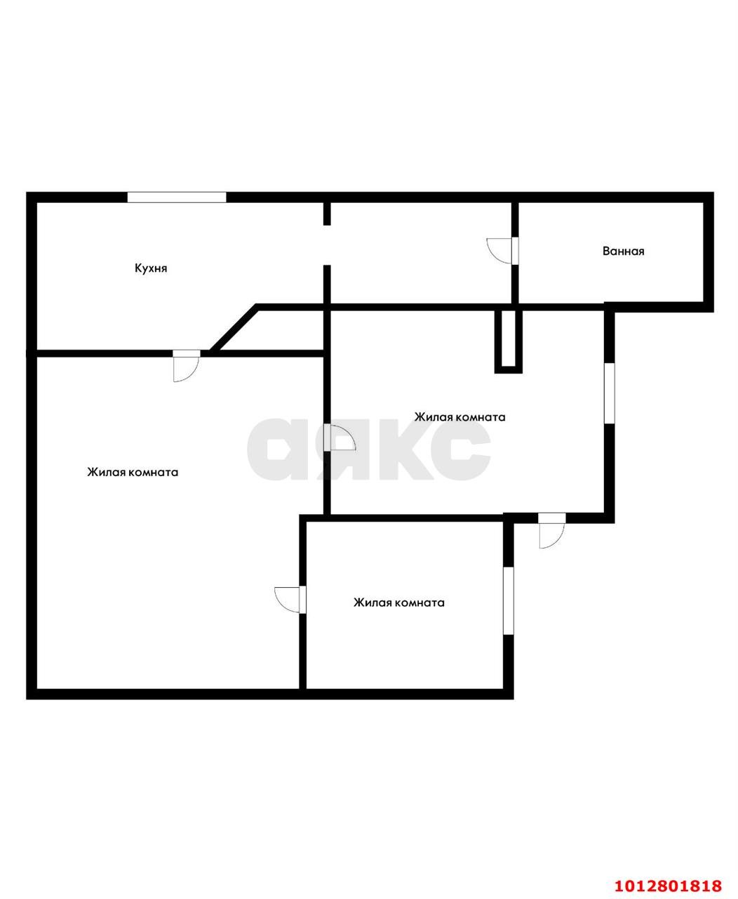 Фото №7: 3-комнатная квартира 57 м² - Краснодар, Центральный, ул. Горького, 103