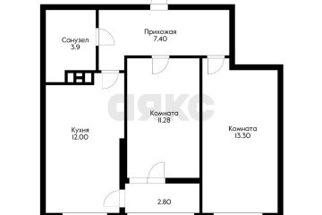 Фото №2: 2-комнатная квартира 49 м² - Краснодар, мкр. жилой комплекс Самолёт, ул. Западный Обход, 39/2к2