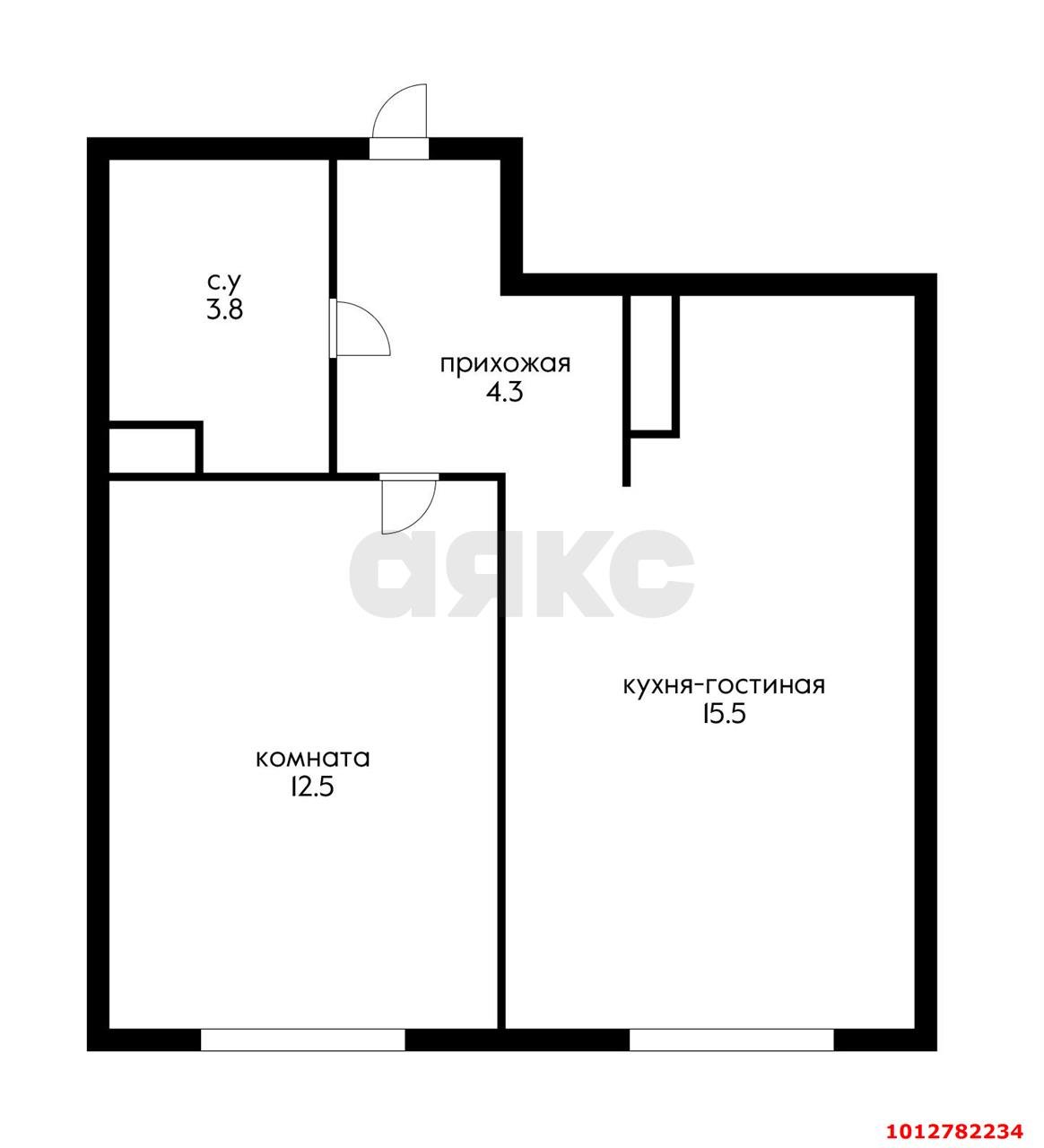 Фото №1: 1-комнатная квартира 36 м² - Краснодар, Догма Парк, 