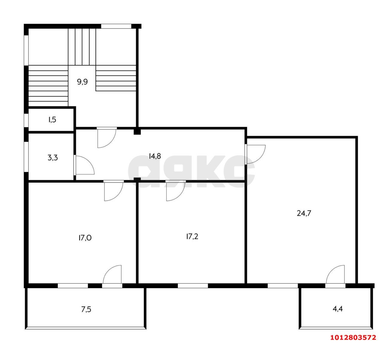 Фото №2: 3-комнатная квартира 100 м² - Краснодар, Западный внутригородской округ, ул. Красная, 17