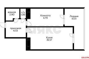 Фото №1: 1-комнатная квартира 53 м² - Краснодар, мкр. жилой комплекс Парусная Регата, ул. Автолюбителей, 1Дк2