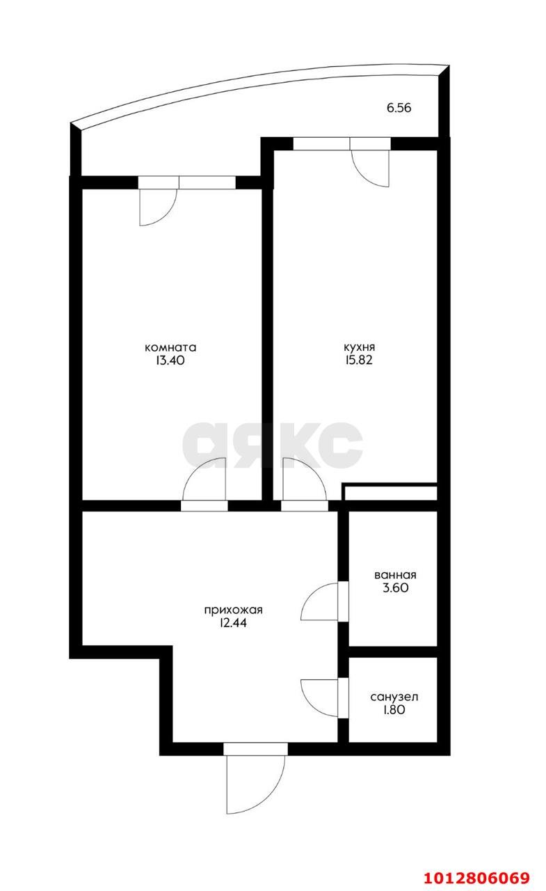 Фото №9: 1-комнатная квартира 47 м² - Краснодар, Черёмушки, ул. Вишняковой, 1/23к2