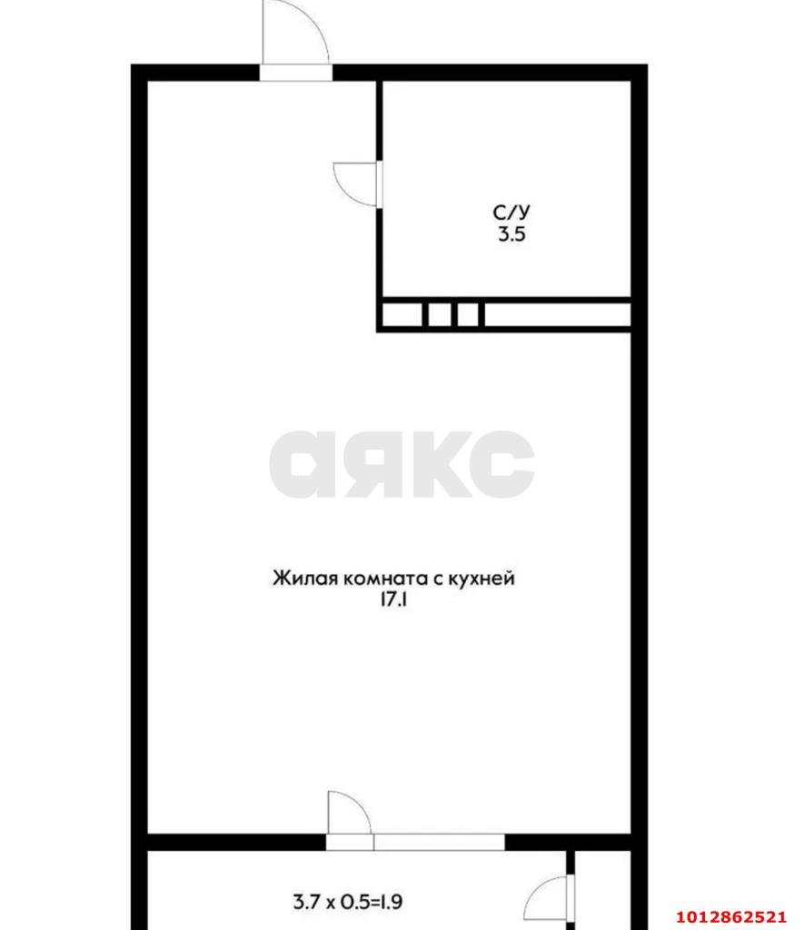 Фото №2: 1-комнатная квартира 24 м² - Краснодар, жилой комплекс Стрижи, ул. Автолюбителей, 1Г