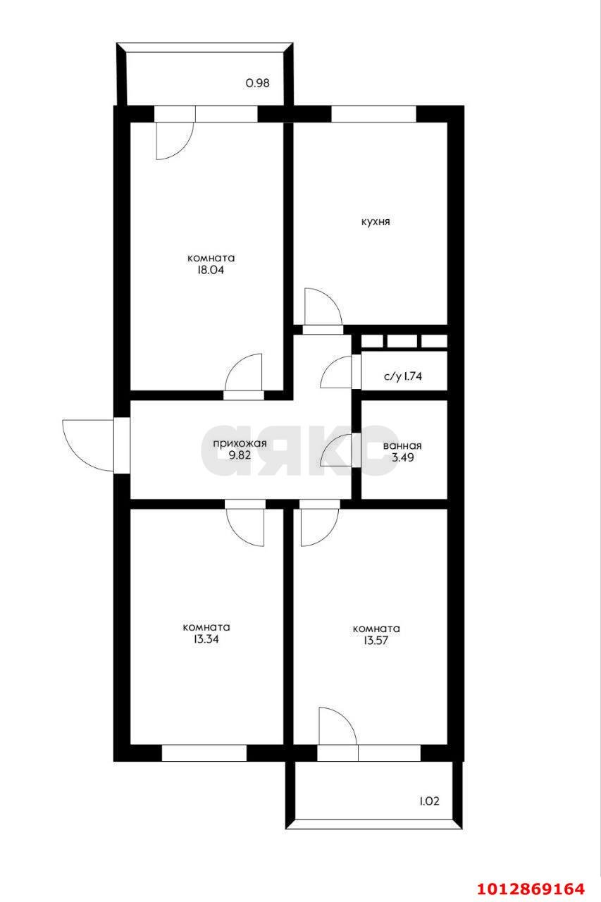 Фото №2: 3-комнатная квартира 83 м² - Краснодар, жилой комплекс Краски, ул. Краеведа Соловьёва, 6к3