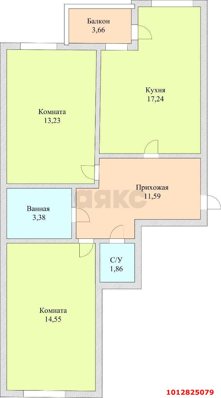 Фото №13: 2-комнатная квартира 64 м² - Краснодар, жилой комплекс Дубровка, ул. Беговая, 56к1