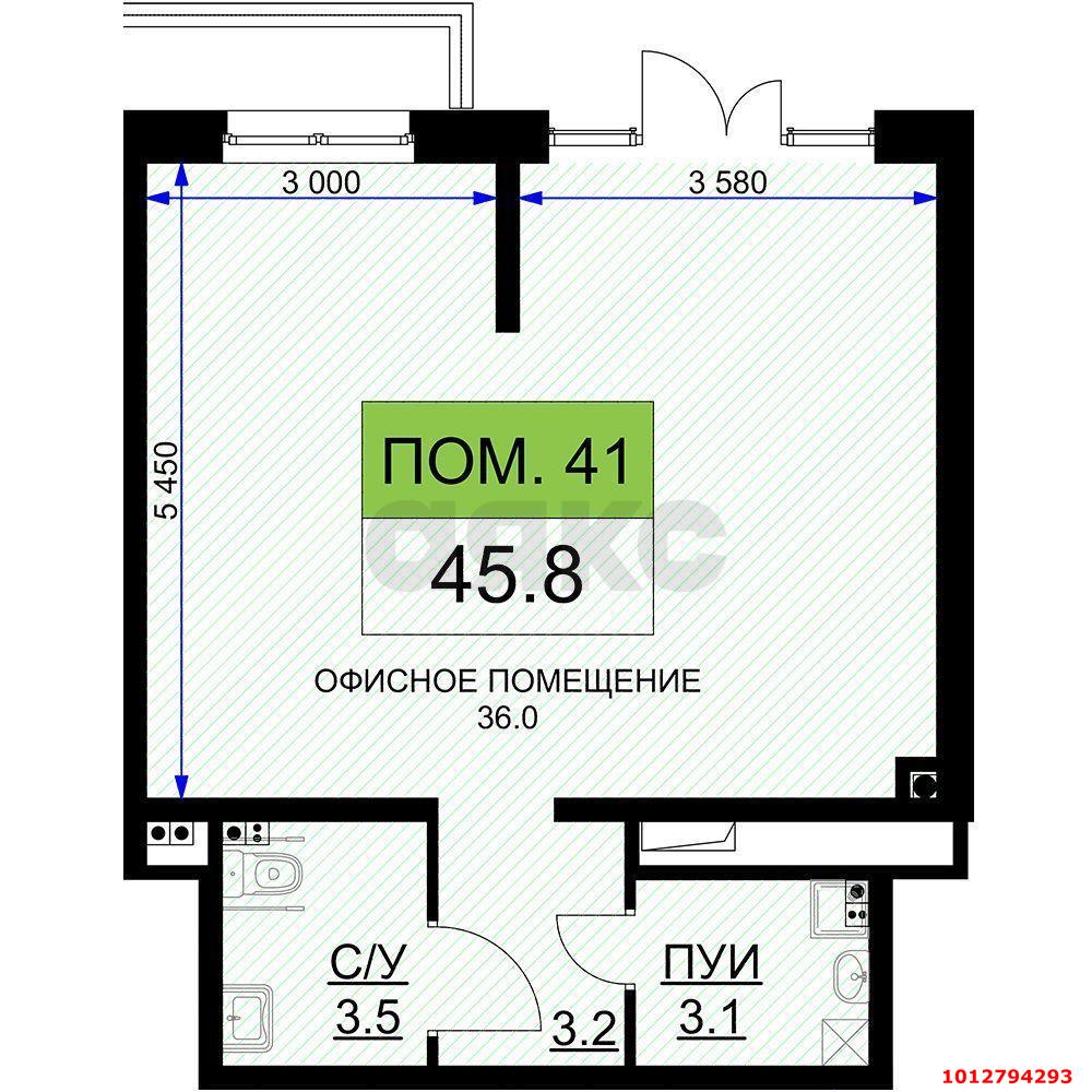 Фото №3: Торговое помещение 46 м² - Краснодар, жилой комплекс Ракурс, ул. имени Героя Ростовского, 8