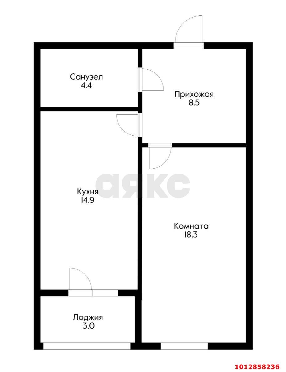 Фото №3: 1-комнатная квартира 49 м² - Краснодар, Пашковский, ул. Евдокии Бершанской, 408/2