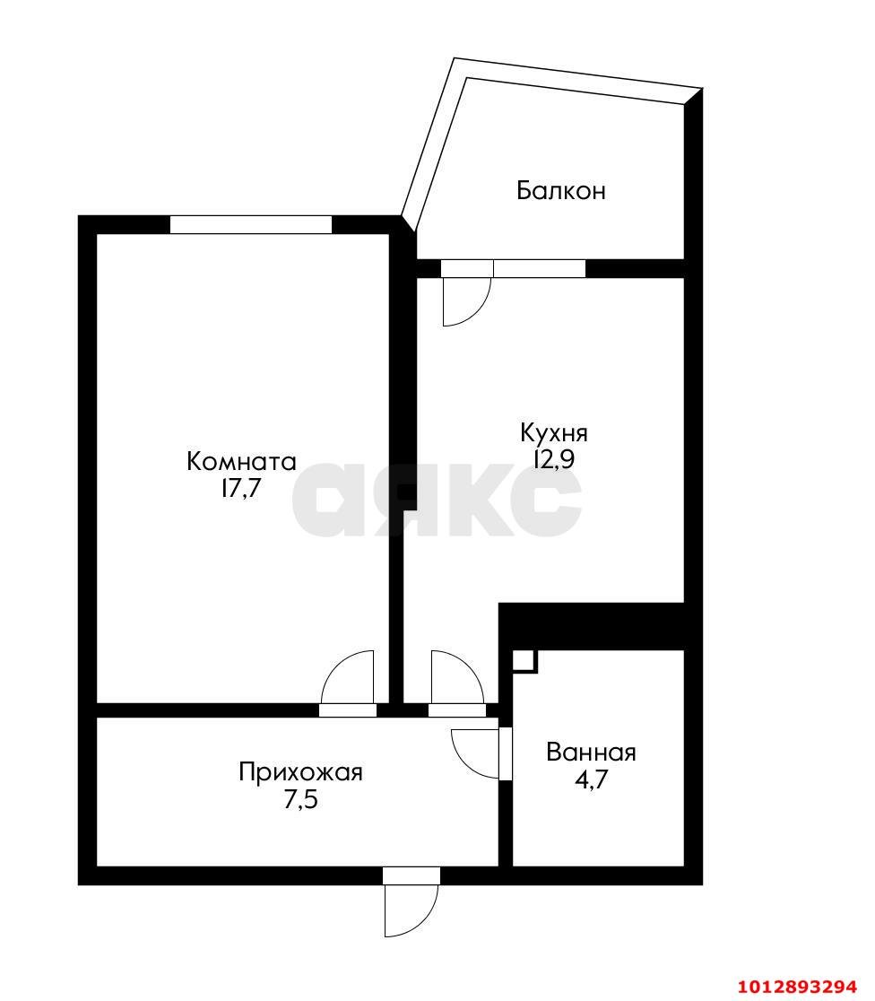 Фото №19: 1-комнатная квартира 42 м² - Краснодар, Черёмушки, ул. Кубанская, 54