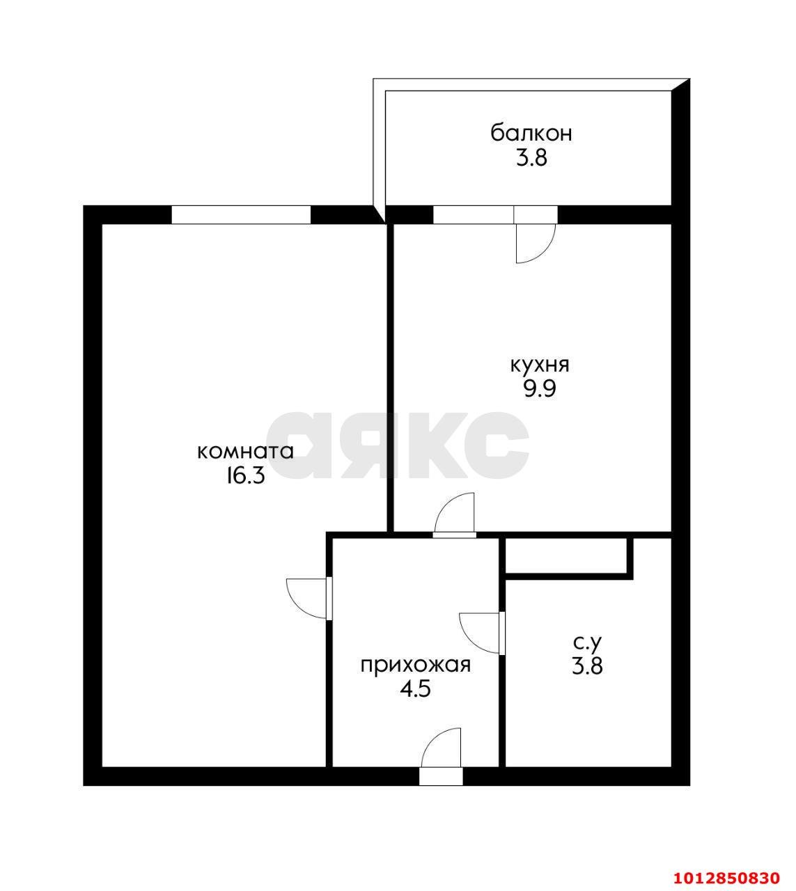 Фото №7: 1-комнатная квартира 47 м² - Краснодар, жилой комплекс Южане, ул. Даниила Смоляна, 65к1