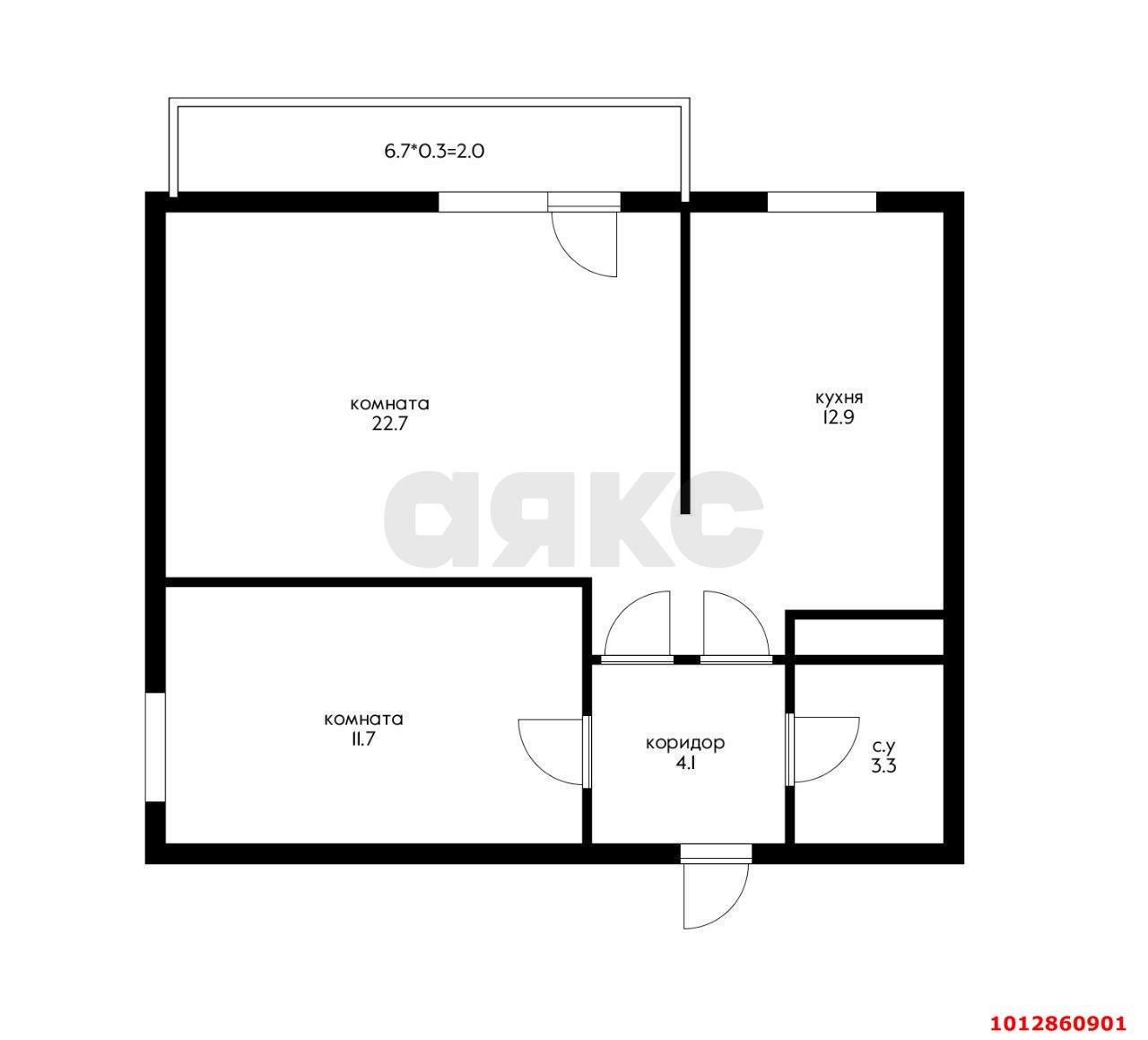 Фото №6: 2-комнатная квартира 56 м² - Краснодар, жилой комплекс Радуга, ул. Евгении Жигуленко, 7