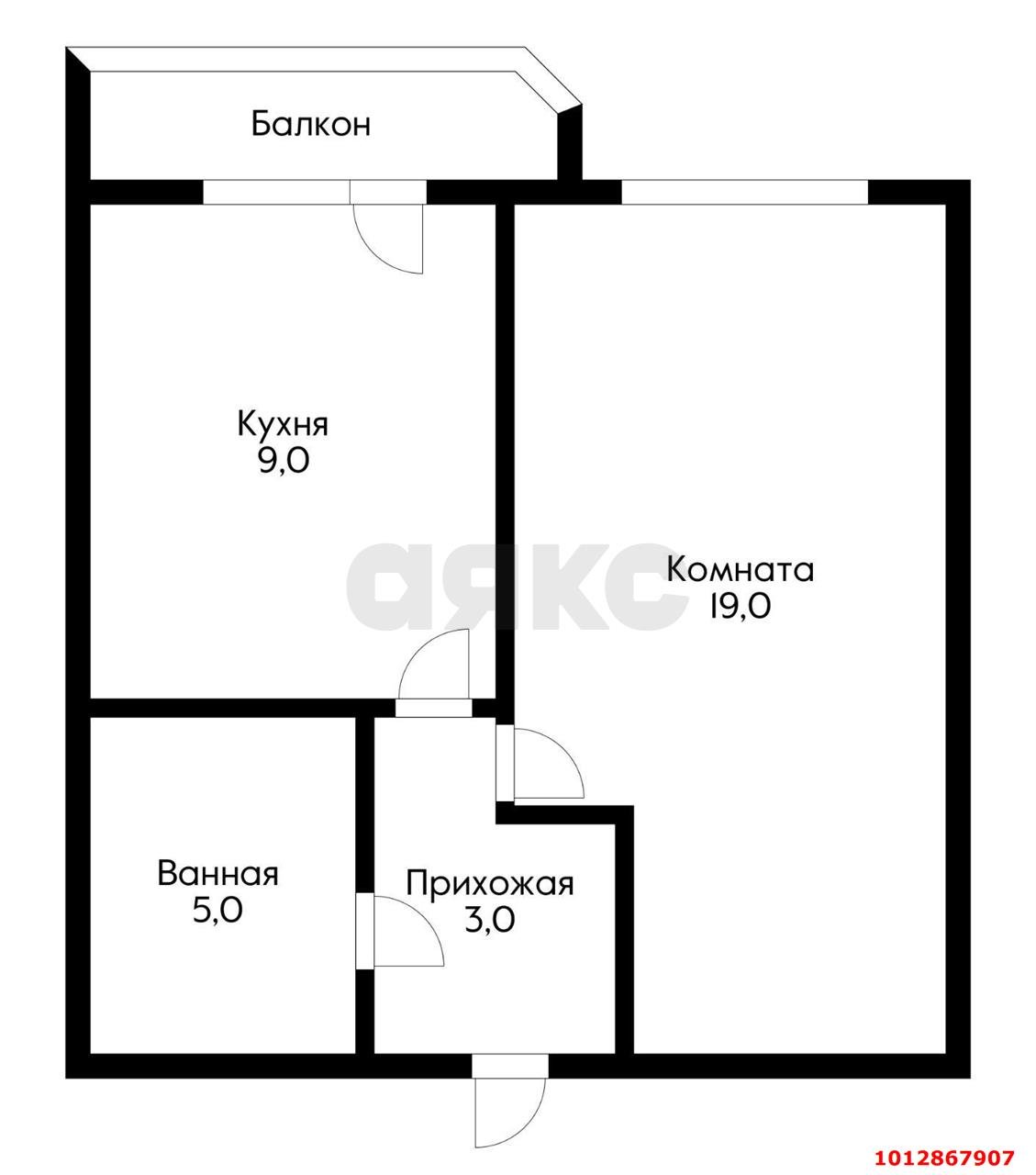 Фото №12: 1-комнатная квартира 37 м² - Краснодар, жилой комплекс Дом у реки, 