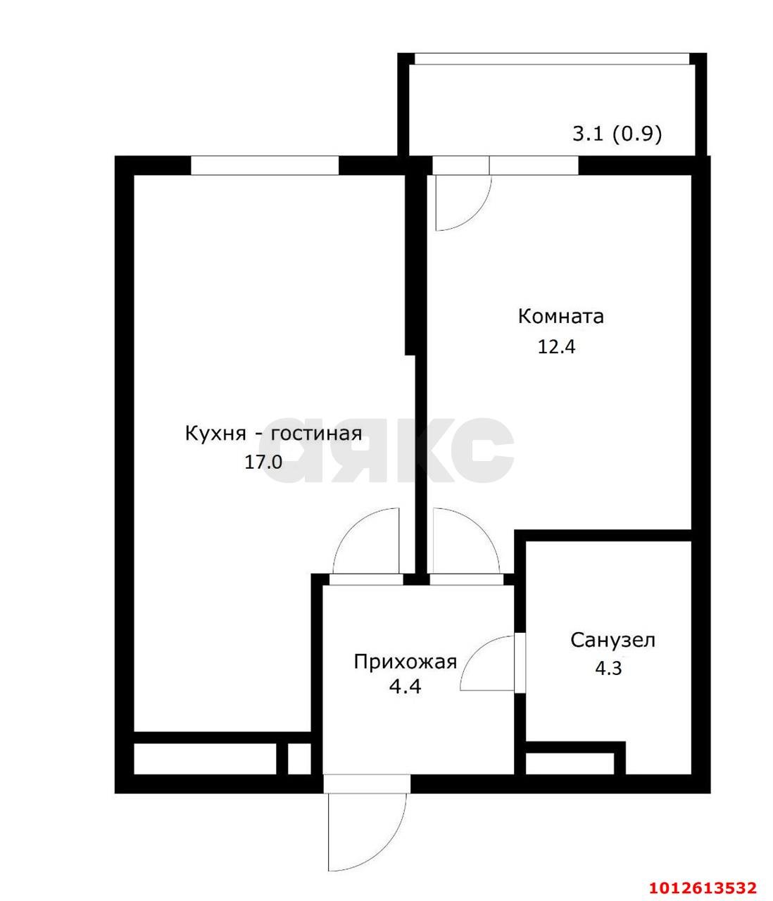 Фото №12: 1-комнатная квартира 39 м² - Краснодар, жилой комплекс Свобода, ул. Домбайская, 55