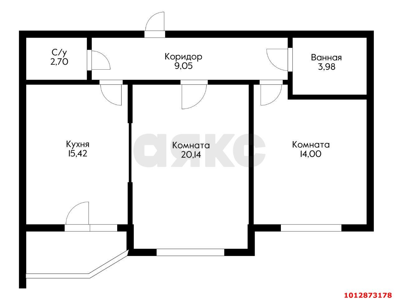 Фото №13: 2-комнатная квартира 65 м² - Краснодар, Школьный, ул. Филатова, 19/2