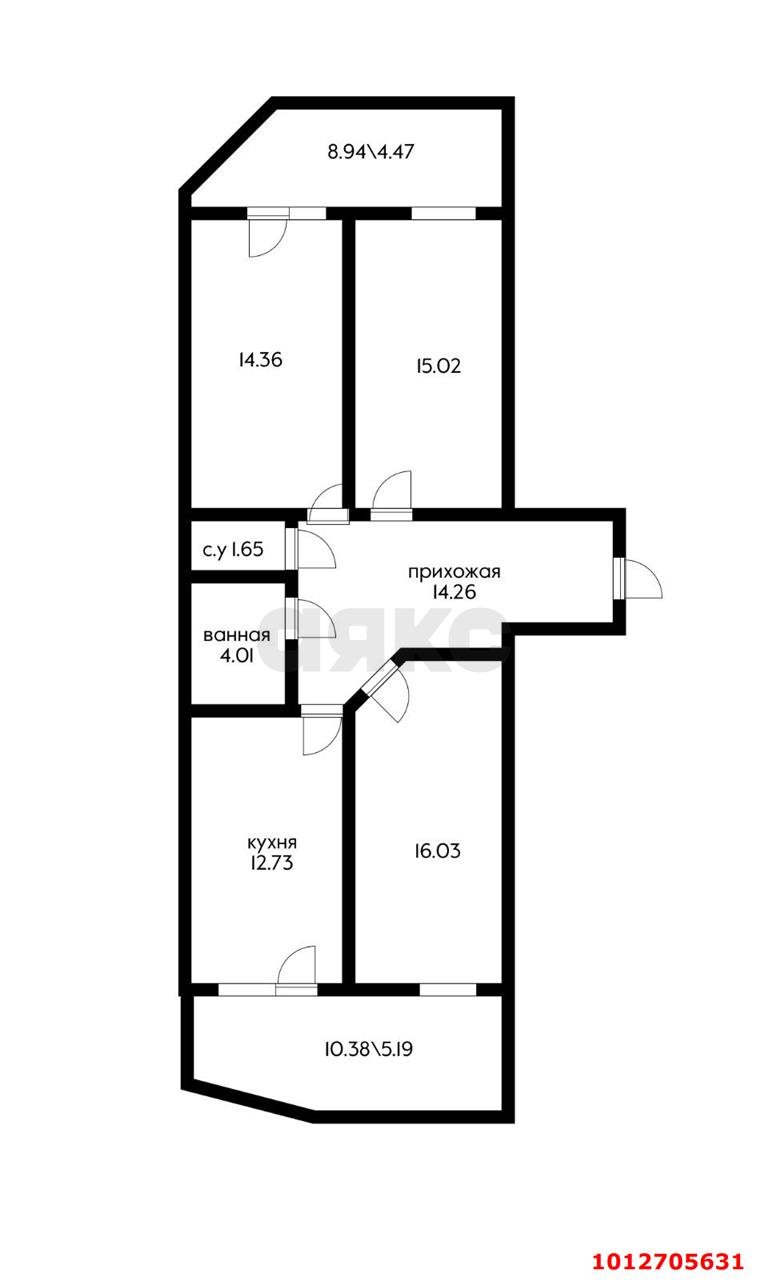 Фото №16: 3-комнатная квартира 97 м² - Краснодар, имени Петра Метальникова, ул. Цезаря Куникова, 35