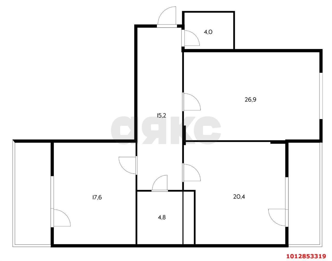 Фото №14: 2-комнатная квартира 96 м² - Краснодар, Центральный, ул. Промышленная, 49