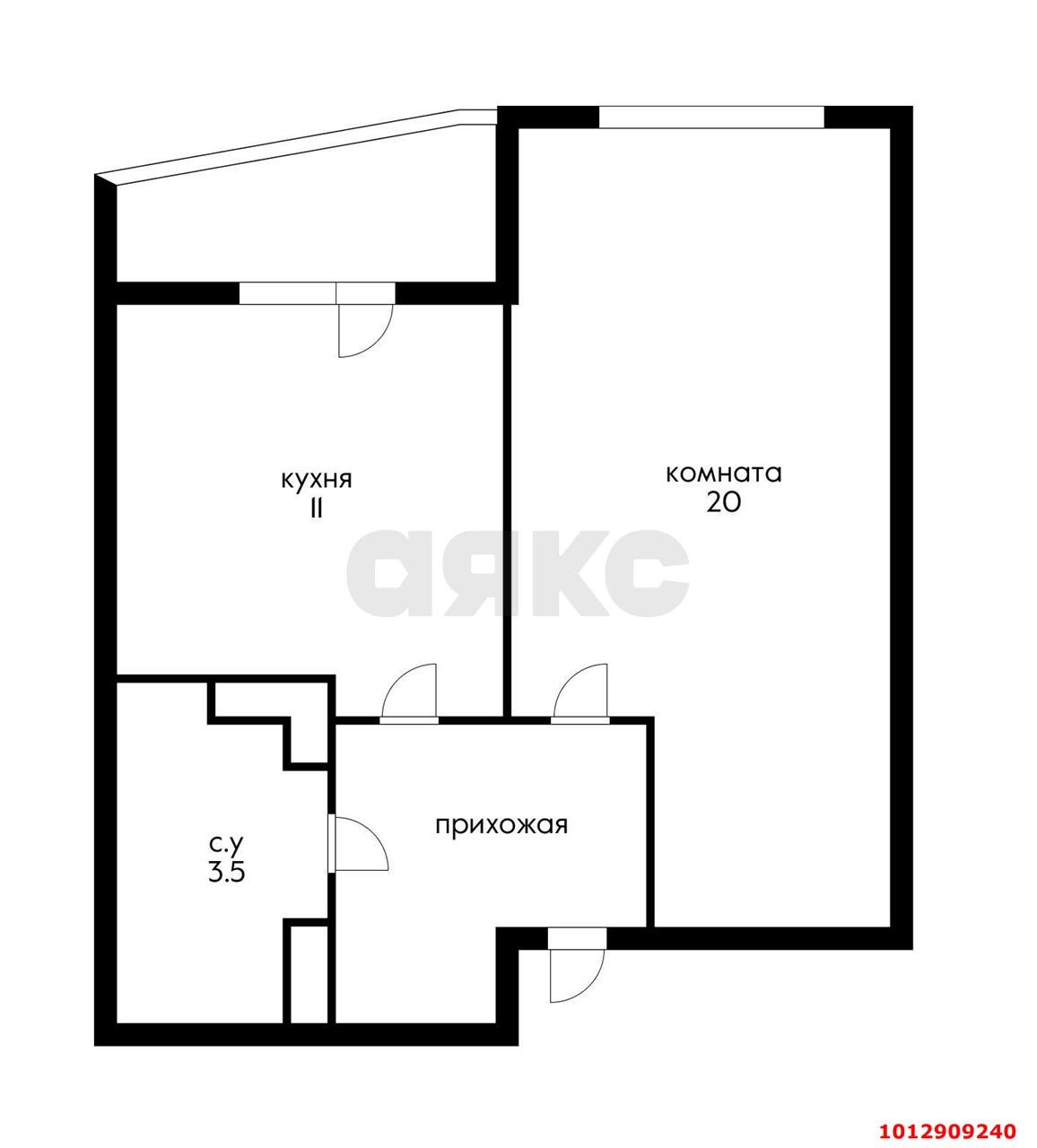 Фото №1: 1-комнатная квартира 45&nbsp;м², 3/22&nbsp;эт. - Краснодар, Карасунский внутригородской округ, Хлопчато-бумажный Комбинат, мкр. ЖК Альфа, ул. Уральская, 100/5