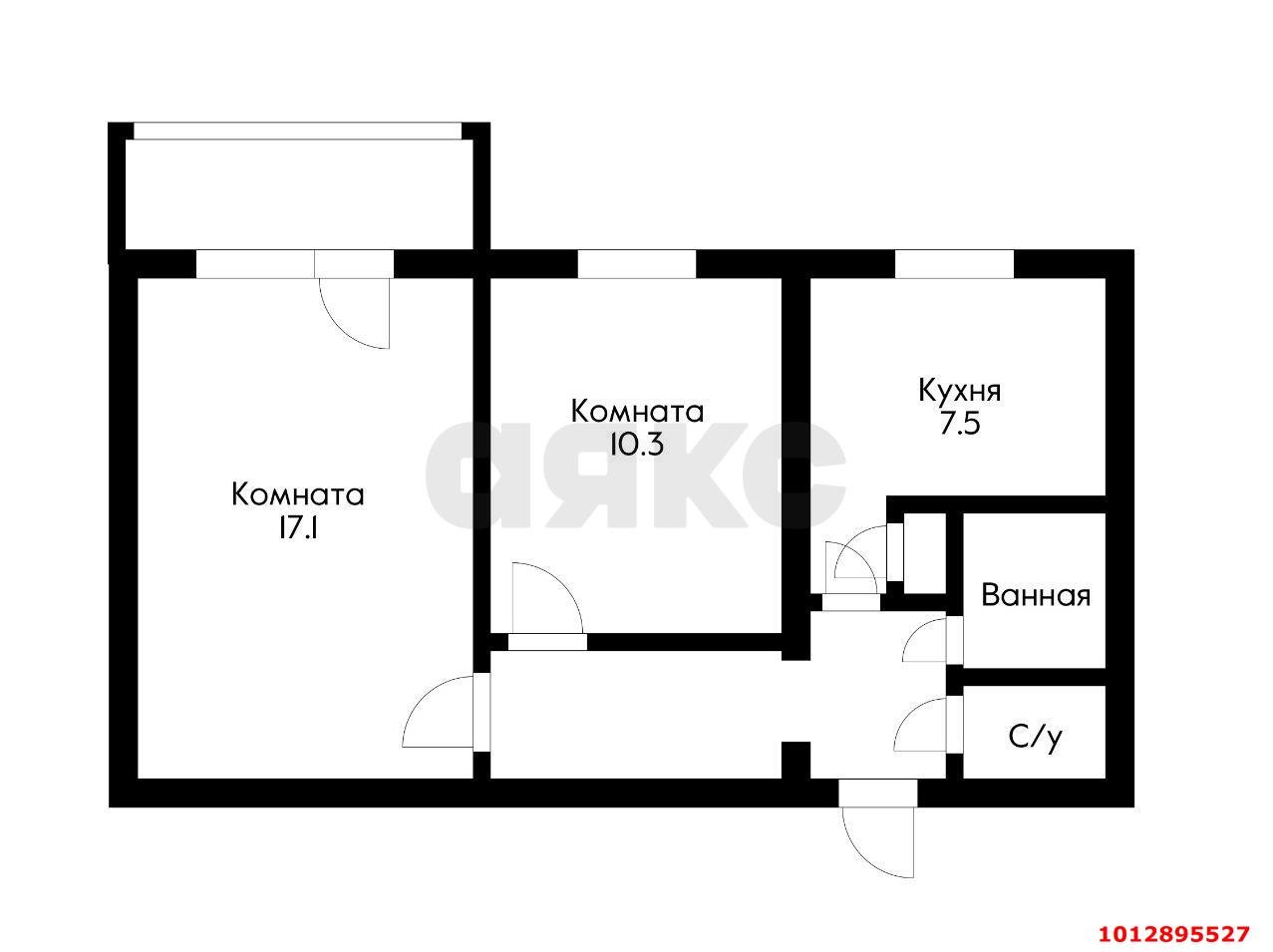 Фото №2: 2-комнатная квартира 48 м² - Краснодар, Комсомольский, ул. Уральская, 172