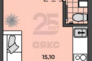 Фото №4: Студия 17 м² - Яблоновский, ул. Связи, 9