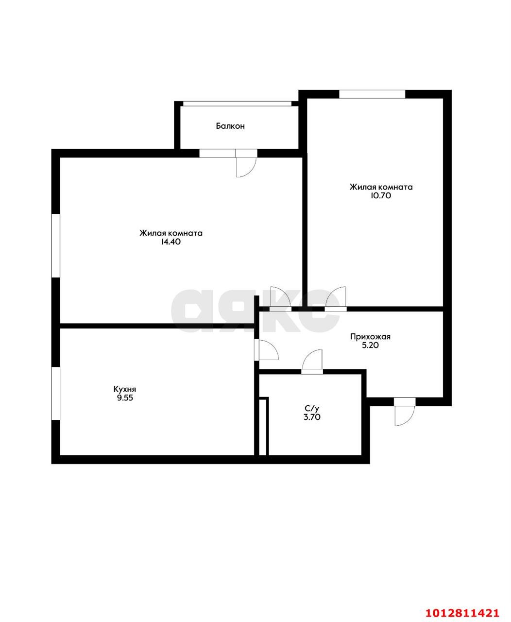 Фото №13: 2-комнатная квартира 47 м² - Краснодар, имени Н.И. Вавилова, ул. Вавилова, 20