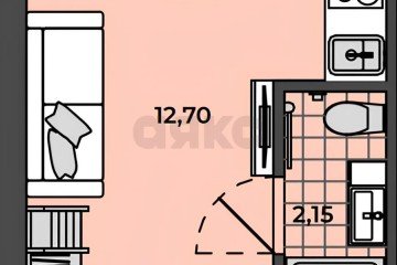 Фото №1: Студия 12 м² - Яблоновский, ул. Связи, 9