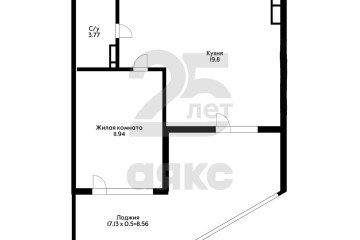 Фото №2: 1-комнатная квартира 44 м² - Краснодар, мкр. Любимово, 16