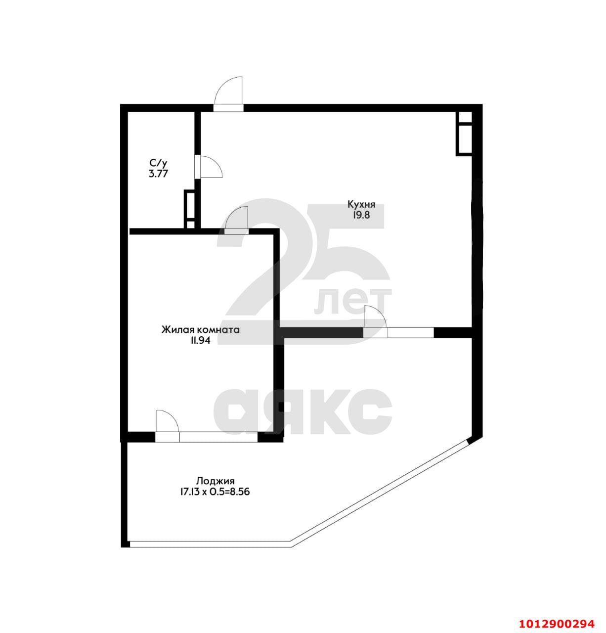 Фото №2: 1-комнатная квартира 44 м² - Краснодар, Любимово, 16