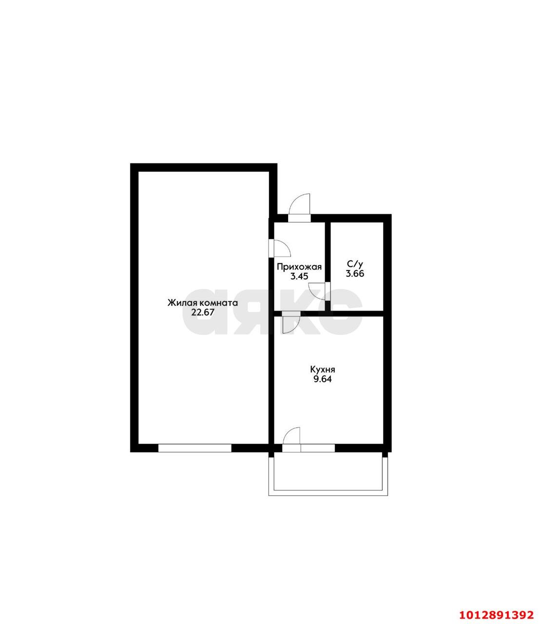 Фото №11: 1-комнатная квартира 40 м² - Краснодар, Черёмушки, ул. Ставропольская, 107/5