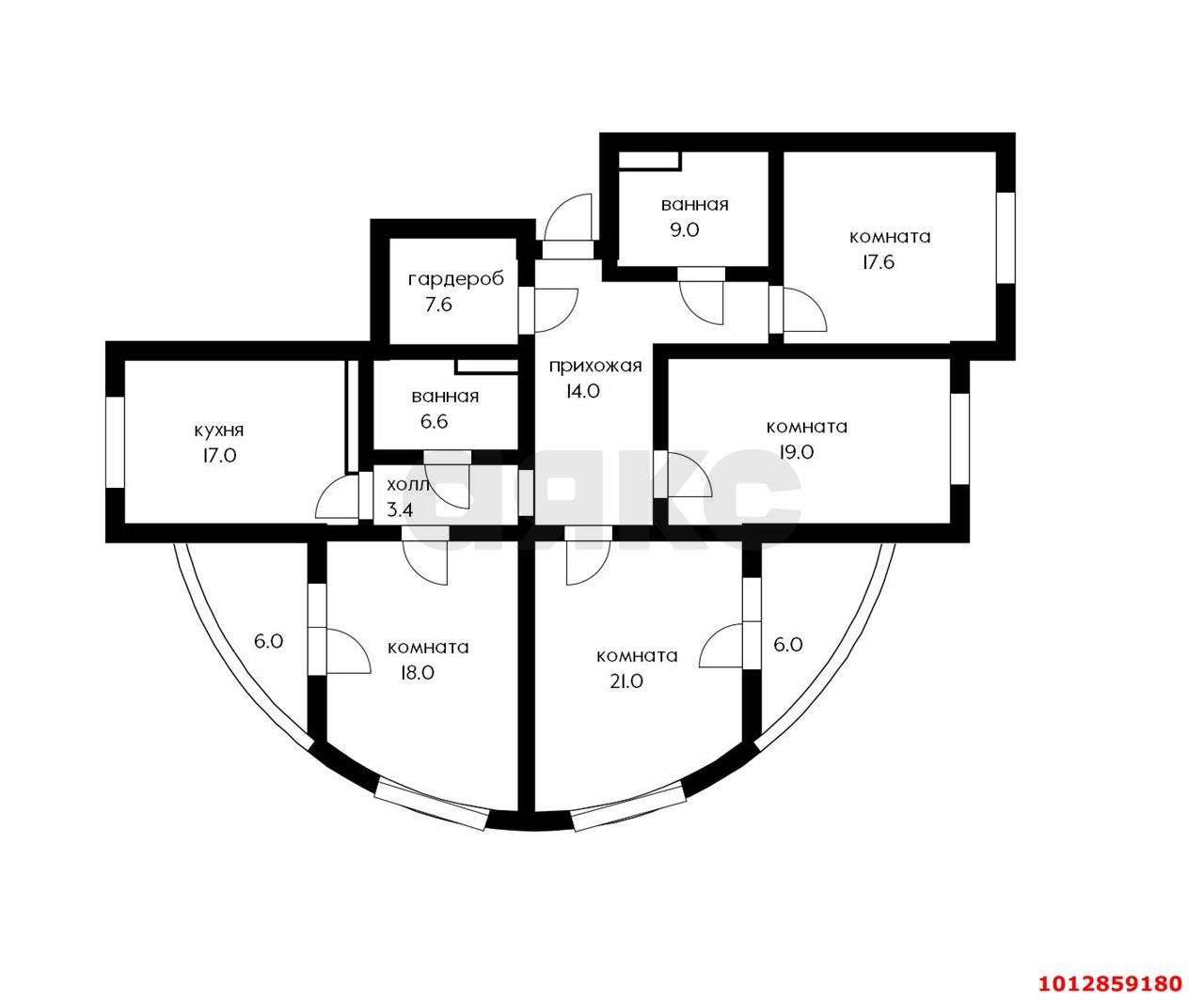 Фото №17: 3-комнатная квартира 136 м² - Краснодар, Центральный, ул. Кубанская Набережная, 31/1