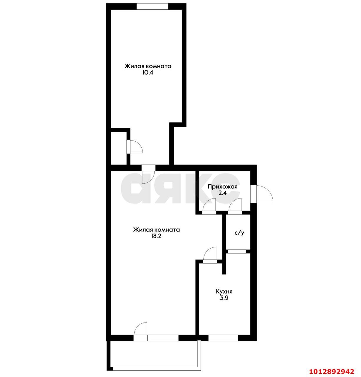 Фото №14: 2-комнатная квартира 40&nbsp;м², 5/5&nbsp;эт. - Краснодар, Карасунский внутригородской округ, мкр. Черёмушки, ул. Ставропольская, 107/2