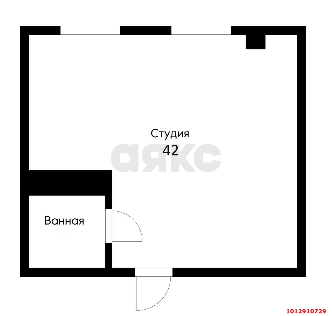 Фото №5: 1-комнатная квартира 42 м² - Краснодар, Гидростроителей, ул. Дмитрия Благоева, 29к3