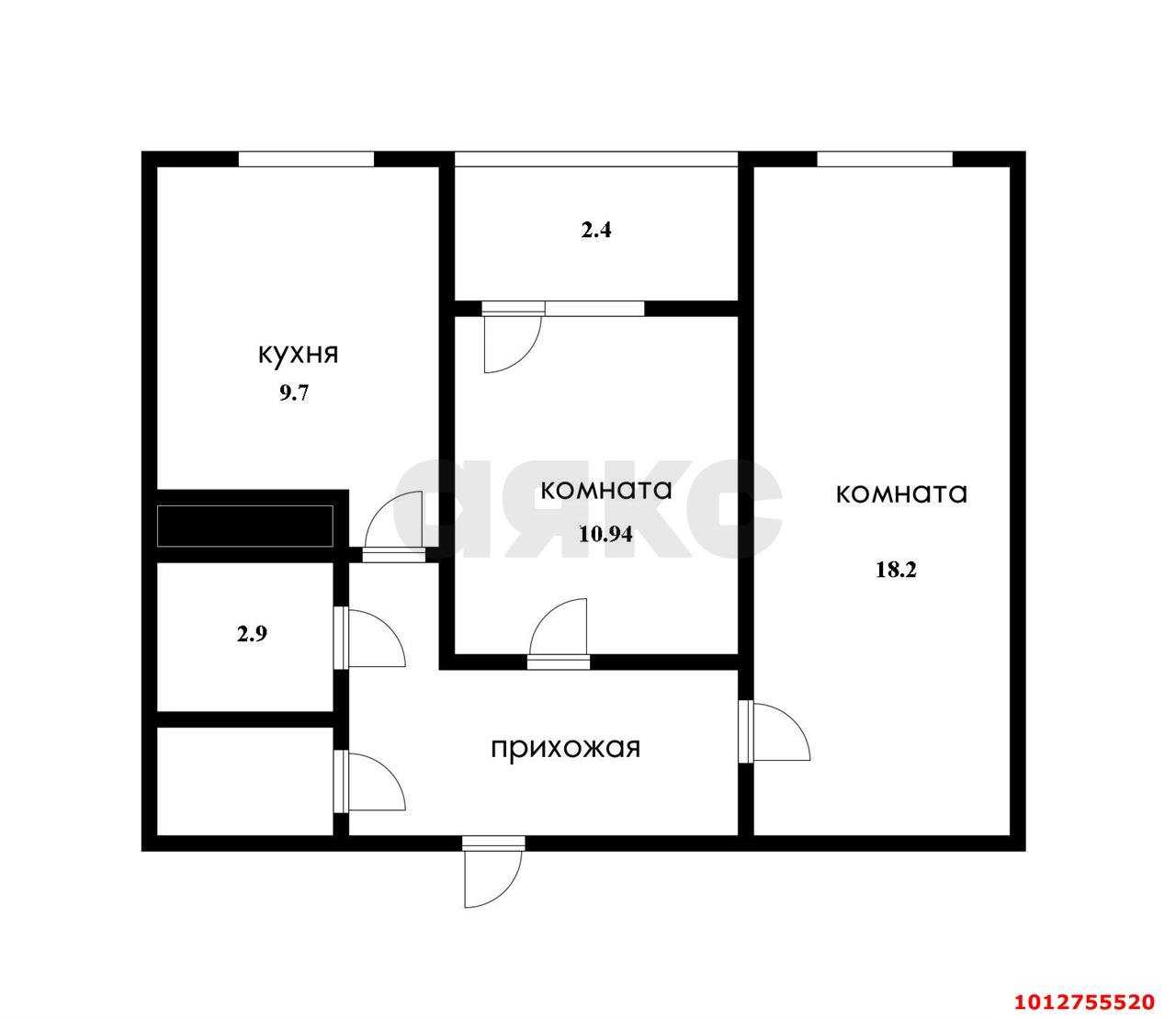Фото №13: 2-комнатная квартира 53&nbsp;м², 14/24&nbsp;эт. - Краснодар, Карасунский внутригородской округ, Черёмушки, мкр. ЖК Рекорд, ул. Новороссийская, 90/2к1