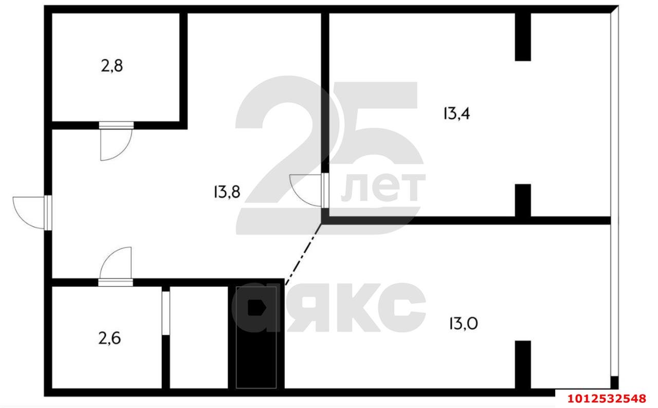 Фото №6: 1-комнатная квартира 47 м² - Краснодар, Гидростроителей, 