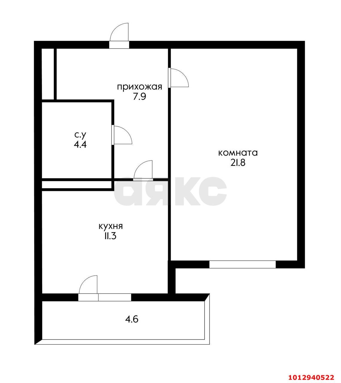 Фото №8: 1-комнатная квартира 50 м² - Краснодар, жилой комплекс Дом у Озера, ул. Селезнёва, 104/1