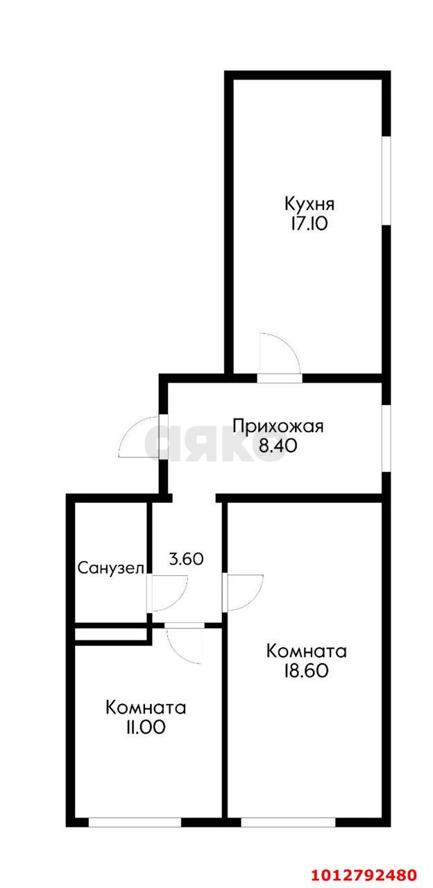 Фото №13: 2-комнатная квартира 62 м² - Краснодар, Краевая Клиническая Больница, ул. имени 40-летия Победы, 71