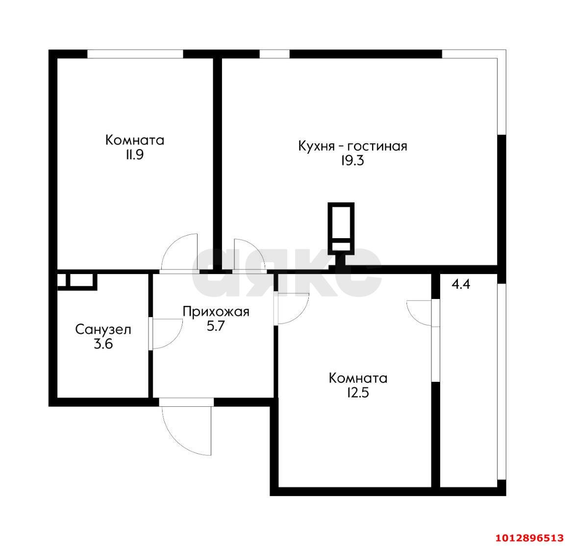 Фото №6: 2-комнатная квартира 57 м² - Краснодар, жилой комплекс Самолёт-3, ул. Константина Гондаря, 91