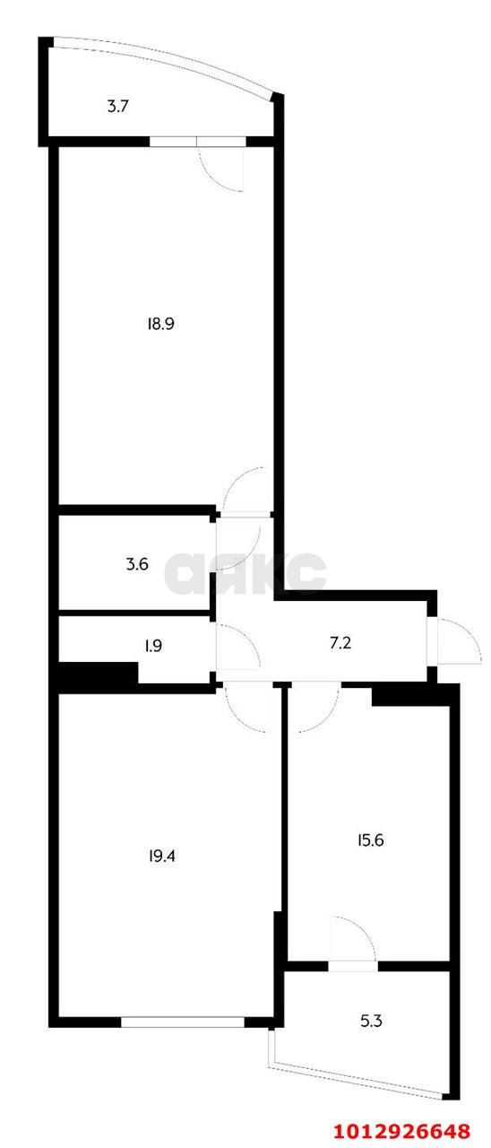 Фото №2: 2-комнатная квартира 66 м² - Краснодар, Догма Парк, ул. Марины Цветаевой, 15