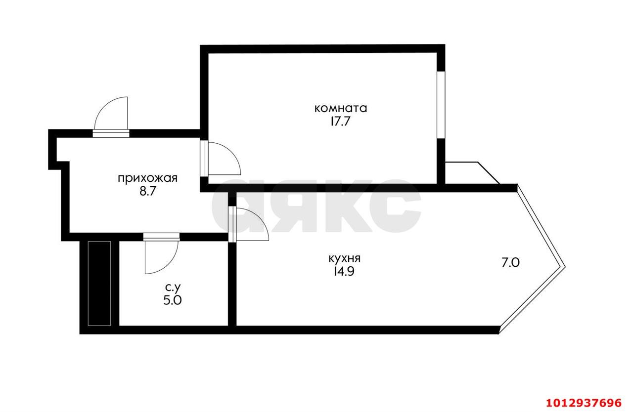 Фото №17: 1-комнатная квартира 53 м² - Краснодар, жилой комплекс Седьмой Континент, ул. Совхозная, 1к3