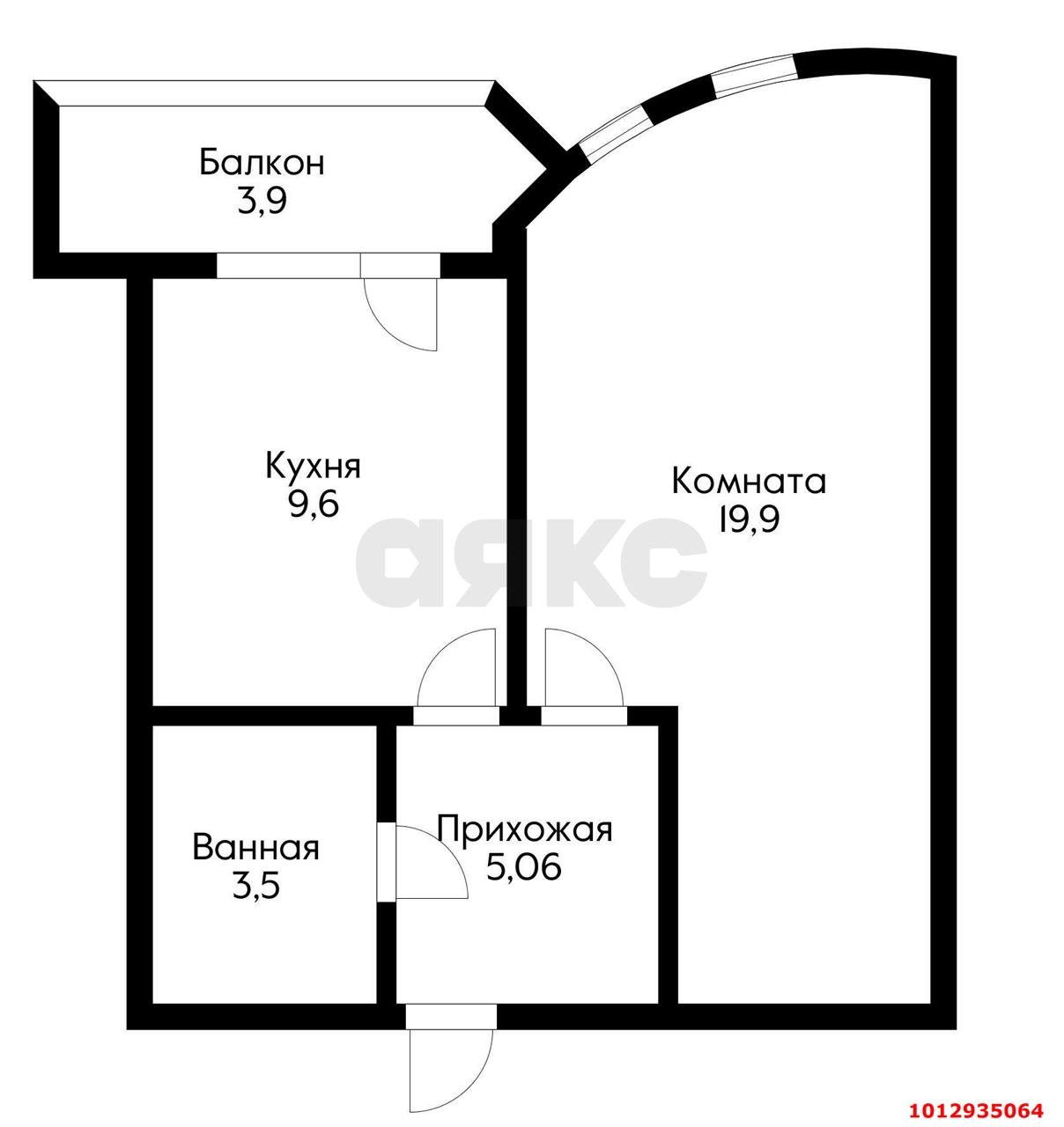 Фото №2: 1-комнатная квартира 39 м² - Краснодар, жилой комплекс Кино, ул. Уральская, 100/5