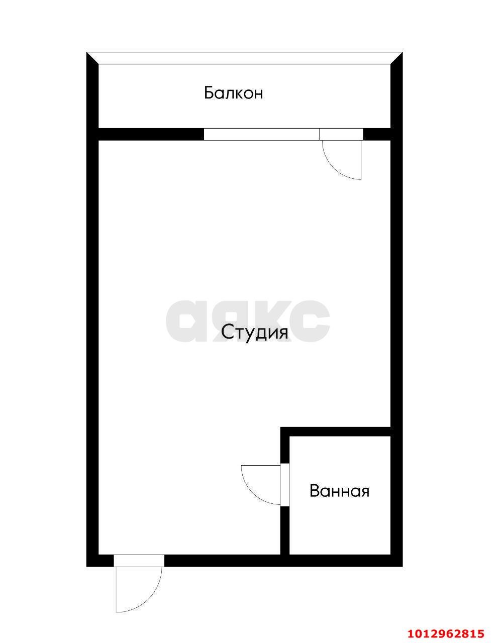 Фото №3: Студия 21 м² - Южный, ул. Войсковая, 8/2