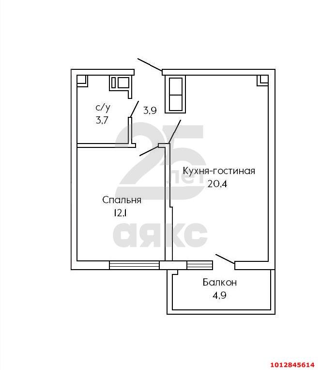 Фото №4: 1-комнатная квартира 42 м² - Краснодар, жилой комплекс Отражение, ул. Конгрессная, 41к1