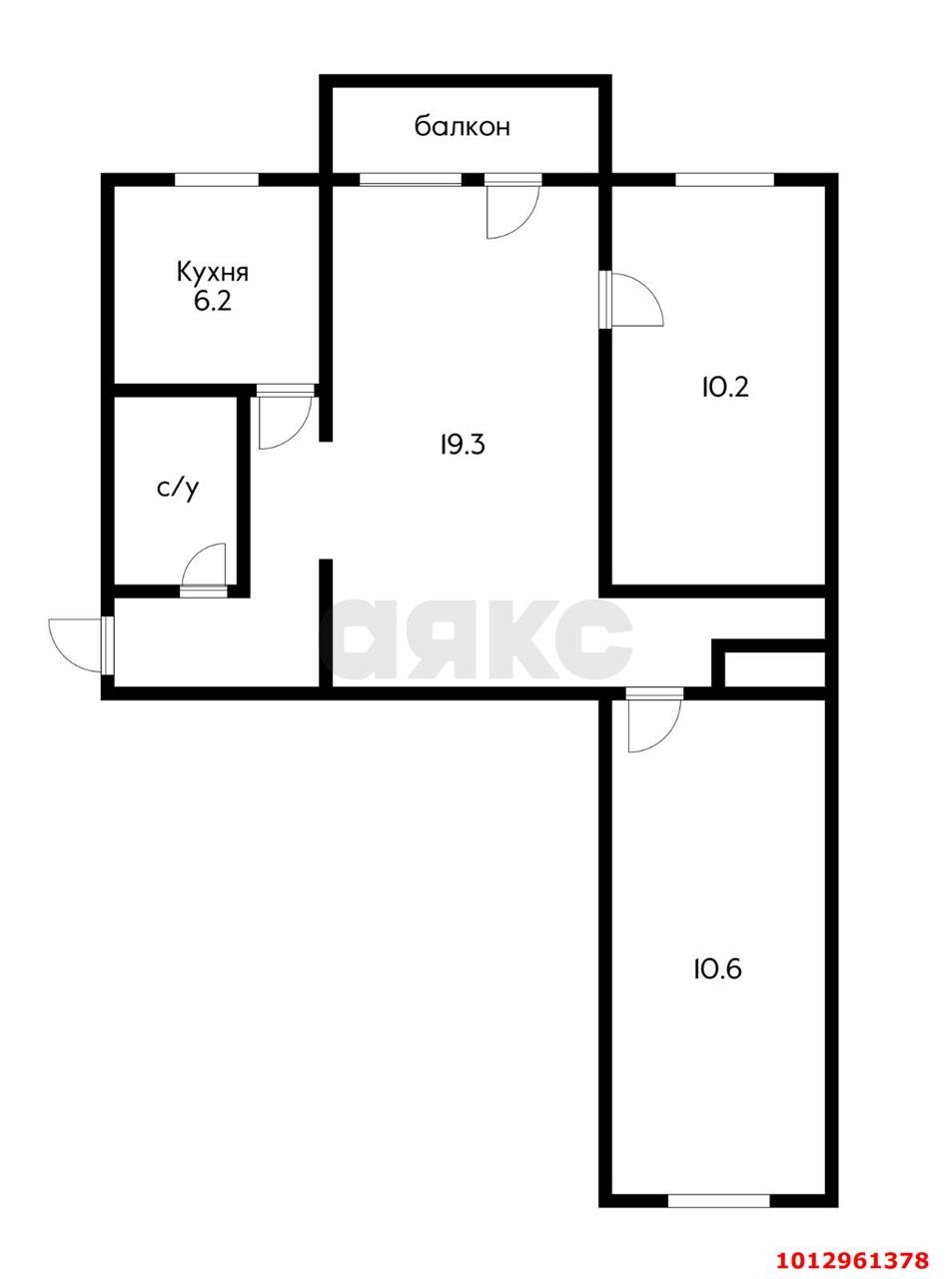 Фото №8: 3-комнатная квартира 59 м² - Краснодар, Центральный, ул. Володарского, 65