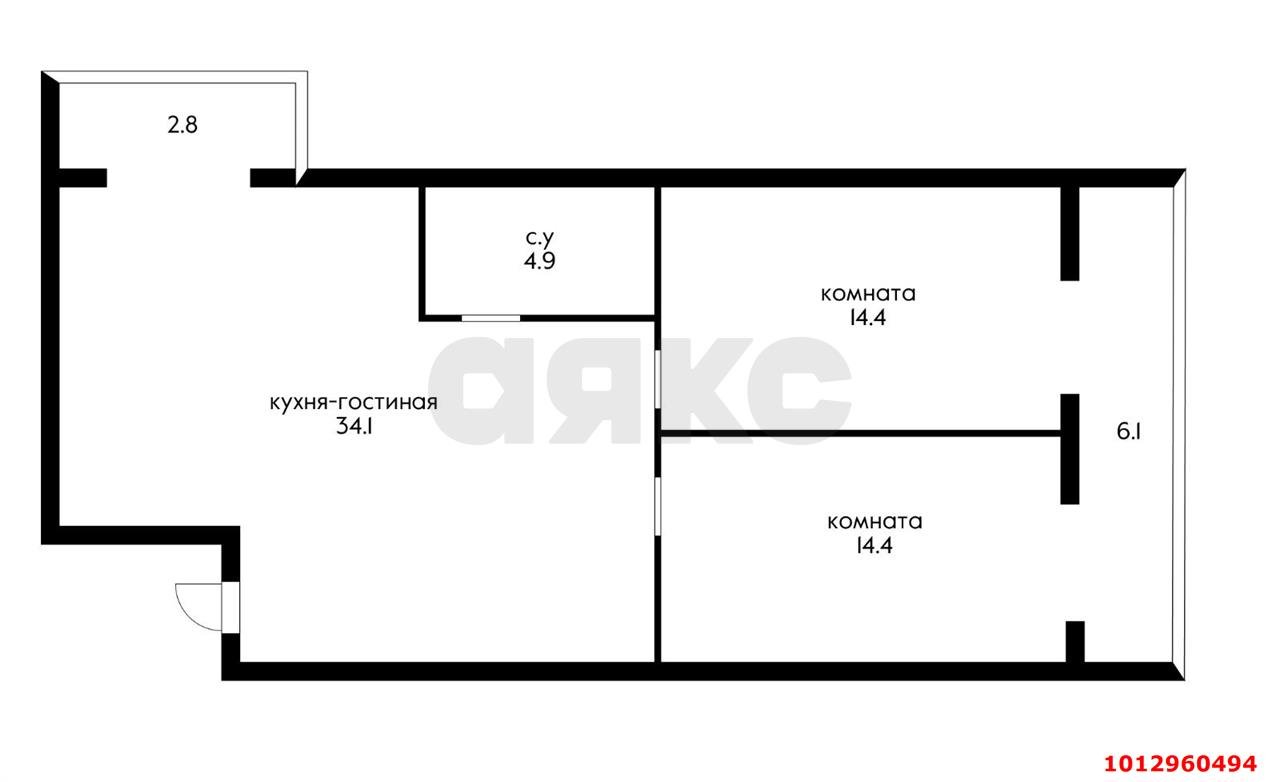 Фото №10: 2-комнатная квартира 76 м² - Краснодар, Поле Чудес, ул. имени Симиренко, 11