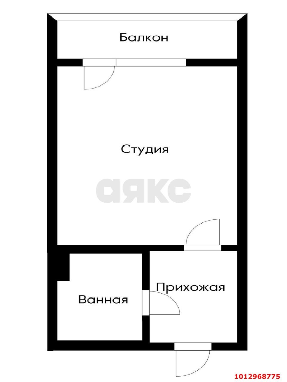 Фото №7: Студия 21 м² - Российский, Прикубанский внутригородской округ, ул. Заводовского, 16