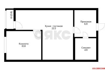 Фото №1: 1-комнатная квартира 47 м² - Краснодар, ж/р Новознаменский, ул. Войсковая, 4к12