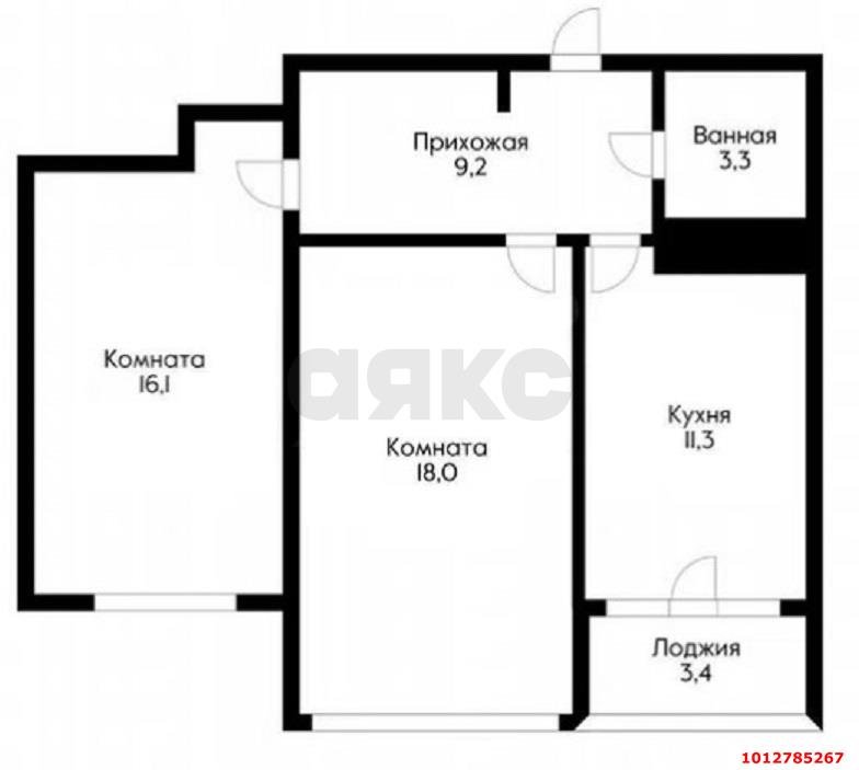 Фото №12: 2-комнатная квартира 61 м² - Краснодар, Центральный, ул. Железнодорожная, 24