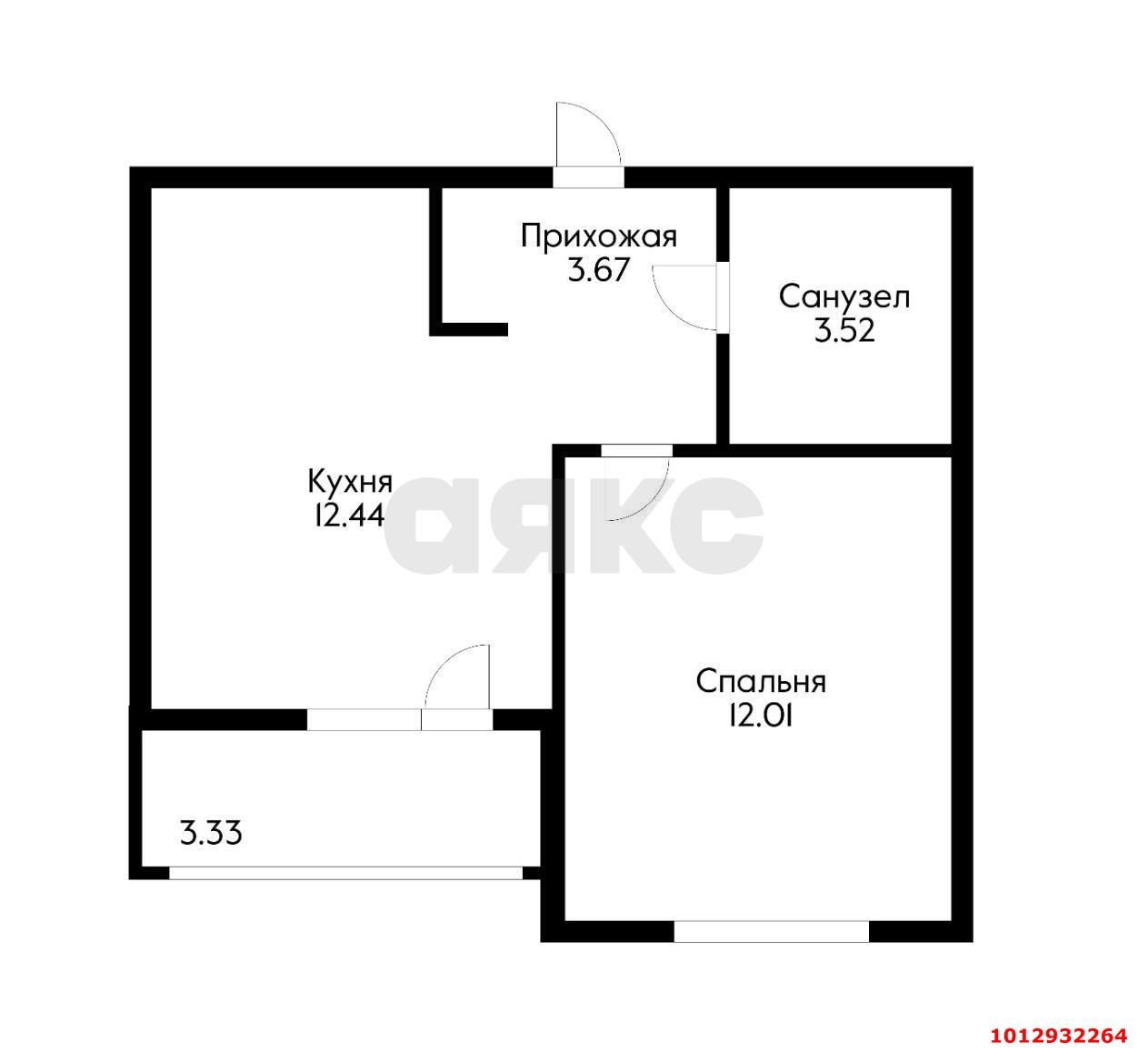 Фото №10: 1-комнатная квартира 34 м² - Краснодар, жилой комплекс Облака, ул. имени Генерала Корнилова, 10к1